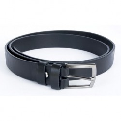 Pánský černý kožený opasek šířka 28 mm. 125 cm dlouhý. Pro obvod pasu 110.