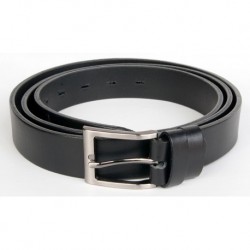 Pánský černý kožený opasek, šířka 28 mm, délka 140 cm