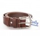 Hnědý italský kožený opasek šířka 38 mm, délka 115 cm