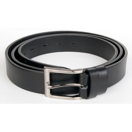 Pánský černý kožený opasek, šířka 28 mm, délka 145 cm 