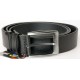 Délka 195 cm - pánský černý kožený opasek šířka 37 mm