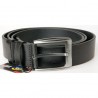 Délka 175 cm - pánský černý kožený opasek šířka 37 mm