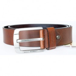 Kožený světle hnědý opasek ze silné kůže, šířka 39 mm, délka 115 cm