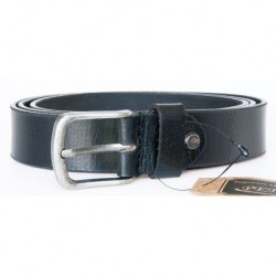 Kožený černý opasek 115 cm dlouhý z pevné kůže 30 mm široký