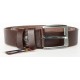 Délka 165 cm - pánský hnědý kožený opasek šířka 37 mm