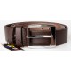 Pánský tmavě hnědý kožený opasek šířka 37 mm, délka 145 cm