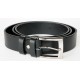 Pánský černý kožený opasek šířka 38 mm, délka 125 cm