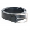 Pánský černý kožený opasek šířka 38 mm, délka 140 cm
