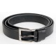 Délka 155 cm - pánský černý, 28 mm široký kožený opasek 