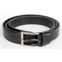 Délka 155 cm - pánský černý, 28 mm široký kožený opasek