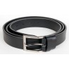 Délka 155 cm - pánský černý, 28 mm široký kožený opasek 