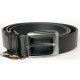 Délka 185 cm - pánský černý kožený opasek šířka 37 mm