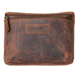 Kožená malá taška Lozano na pásek z pevné kůže s látkovou podšívkou