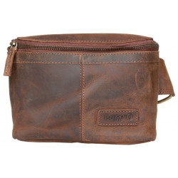 Kožená malá taška Lozano přes rameno nebo na pásek z pevné kůže s látkovou podšívkou