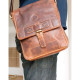 Velká pánská taška Pedro z pevné kůže s popruhem přes rameno
