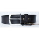 Pánský černý kožený opasek šířka 38 mm, délka 105 cm