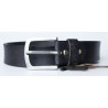 Pánský černý kožený opasek šířka 38 mm, délka 105 cm