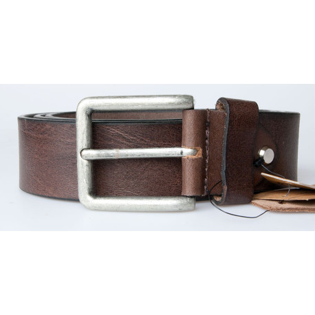 Pánský hnědý kožený opasek šířka 38 mm, délka 100 cm