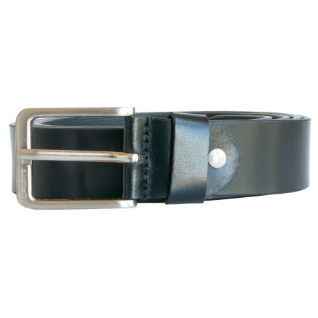 Pánský černý kožený opasek, šířka 38 mm, délka 150 cm