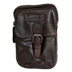 Malá pánská taška Green Valley z prané olejované měkké kůže s poutkem za pas a popruhem přes rameno