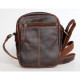 Menší hnědá pánská taška z pevné kůže s popruhem přes rameno
