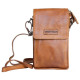 Menší pánská taška Green Valley z prané světle hnědé hovězí kůže s popruhem přes rameno