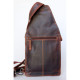 Kožený baťůžek Pedro na nošení přes rameno z pevné kůže s látkovou podšívkou ROZBALENÝ