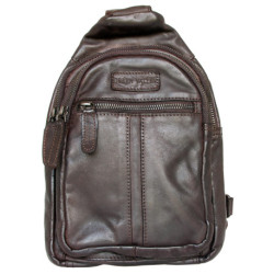 Kožený baťůžek Green Valley na nošení přes rameno z měkké kůže s látkovou podšívkou ROZBALENÝ