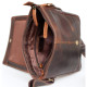 Středně velká pánská kožená taška Pedro s popruhem přes rameno - ROZBALENÁ