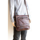Středně velká pánská kožená taška Pedro s popruhem přes rameno