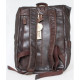 Velký tmavě hnědý batoh z lehké prané pravé hovězí kůže s podšívkou