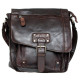 Středně velká pánská kožená taška Green Valley z lehké prané kůže s popruhem přes rameno