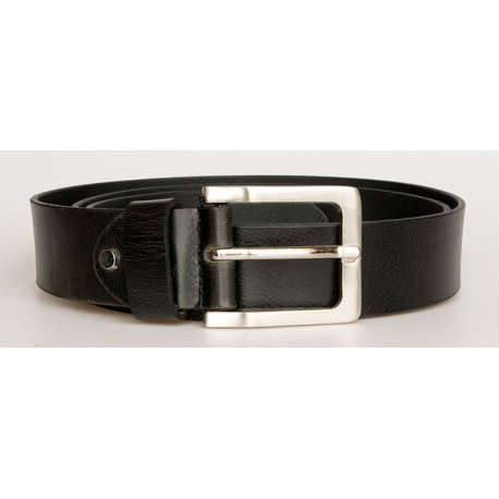 Kožený opasek 105 cm dlouhý z pevné 3 mm silné kůže 38 mm široký s robustní přezkou