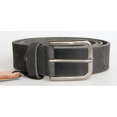 Šedý pánský kožený opasek. Šířka 39 mm, délka 140 cm