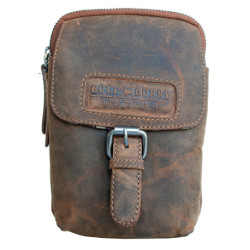 Prostorná kožená taštička Bull Burry na pásek nebo přes rameno z pevné kůže s látkovou podšívkou