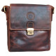Středně velká, ale prostorná pánská kožená taška Pedro s popruhem přes rameno