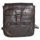 Kožený baťůžek Green Valley na nošení na zádech nebo přes rameno z měkké prané kůže s látkovou podšívkou