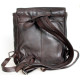 Kožený baťůžek Green Valley na nošení na zádech nebo přes rameno z měkké prané kůže s látkovou podšívkou