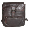 Kožený baťůžek Green Valley na nošení na zádech nebo přes rameno z měkké prané kůže s látkovou podšívkou ROZBALENÝ