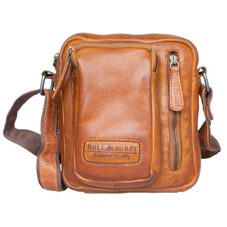 Menší kožená taška Bull Burry z měkké pravé kůže s popruhem přes rameno